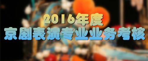 免费观看操逼网站国家京剧院2016年度京剧表演专业业务考...